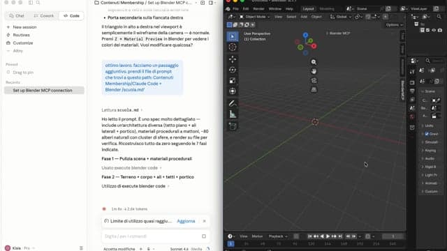 Anteprima drop Membership: Claude Code + Blender